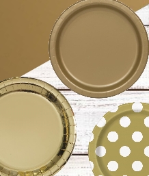 Gold Coloured Themed Party Supplies | Party Save Smile